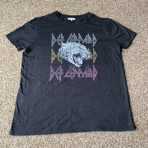 Maurice’s Black Def Leppard Oversized Graphic Tee Size Medium